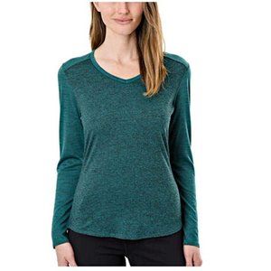 Seg'ments Merino Wool V-Neck Long Sleeve Top - M